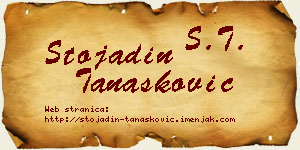 Stojadin Tanasković vizit kartica